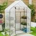 Walk In Greenhouse Garden Grow House Reinforced Cover 4 Shelves Large 6ft