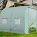 Walk-in Poly Tunnel Green House Galvanized Frame Outdoor Arboretum Garden Planting Potting Shed Easy Assembly Sturdy Strong For Growing