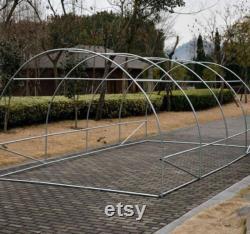 Walk-in Poly Tunnel Green House Galvanized Frame Outdoor Arboretum Garden Planting Potting Shed Easy Assembly Sturdy Strong For Growing