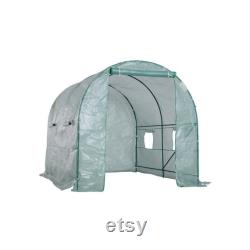 Walk-in Poly Tunnel Green House Galvanized Frame Outdoor Arboretum Garden Planting Potting Shed Easy Assembly Sturdy Strong For Growing