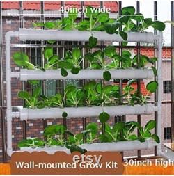 Wall-Mounted Hydroponic Grow Kit, Home Garden Hydtoponic System, Vegetable Hydroponic System with pump, 36-54 Hole Hydroponic Grow Kit