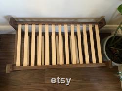 Walnut Plant Shelf with Full Spectrum LED Grow Light. Plant Stand