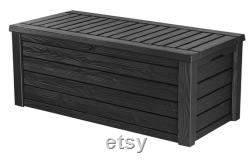 Westwood 150 Gallon Resin Large Deck Box-Organization and Storage for Patio Furniture, Outdoor Cushions, Garden, Dark Grey