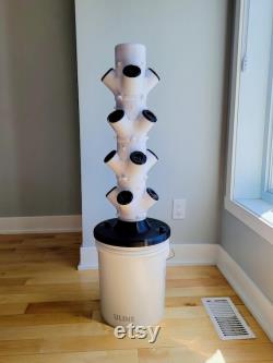White DIY 12 Plant Hydroponic Tower