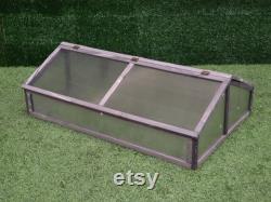Wood Cold Frame Greenhouse Indoor Outdoor Raised Planter Box Protection 47X31X15