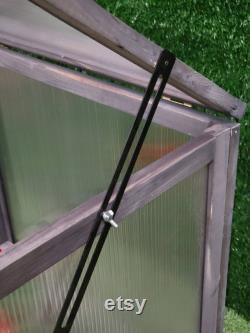 Wood Cold Frame Greenhouse Polycarbonate Flower Planter 23 L 17 W 38 H