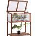 Wooden Cold Frame Greenhouse Raised Kit, Portable Wood Greenhouse With Shelf For Garden Yard, Outdoor Indoor Use, (natural)
