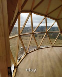 Wooden Dome Structure for Glamping and Hippie Boho Living