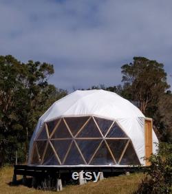 Wooden Dome Structure for Glamping and Hippie Boho Living