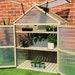 Wooden Framed Polycarbonate Cold Frame Greenhouse (120 X 100 X 30cm)