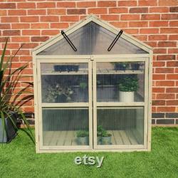 Wooden Framed Polycarbonate Cold Frame Greenhouse (120 x 100 x 30cm)