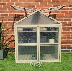 Wooden Framed Polycarbonate Cold Frame Greenhouse (120 x 100 x 30cm)