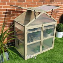 Wooden Framed Polycarbonate Cold Frame Greenhouse (120 x 100 x 30cm)