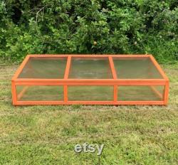 Wooden Framed Polycarbonate Cold Frame Mini Greenhouse (76cm x 150cm x 37cm)