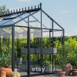 classic ALUMINIUM greenhouse with top roof decor