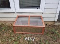 garden portable wooden green house cold frame raised plants bed protection (39.3''x24.8''x15.1'')